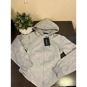 Pretty Little Thing Corset detail zip up hoodie NWT